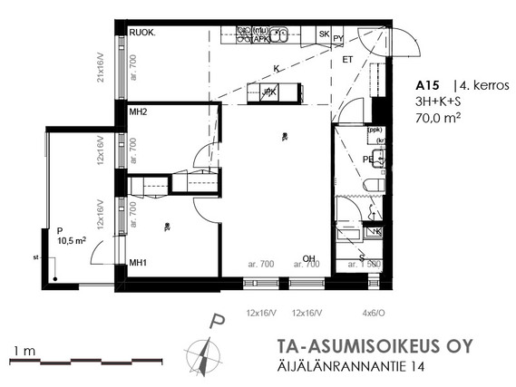 Right of occupancy apartment Jyväskylä Halssila 3 rooms