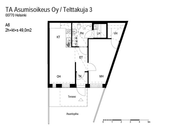 Right of occupancy apartment Helsinki Suurmetsä 2 rooms