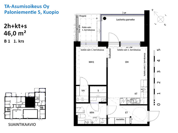 Asumisoikeusasunto Kuopio Rautaniemi Kaksio