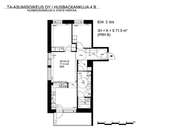 Right of occupancy apartment Vantaa Kaivoksela 3 rooms