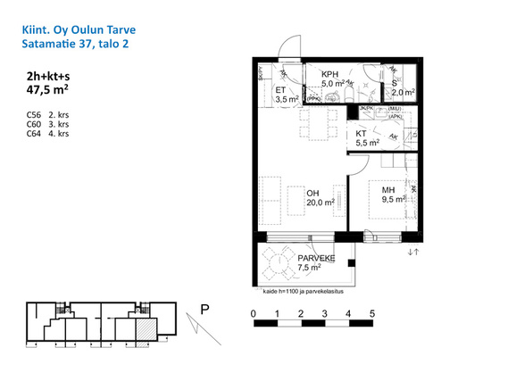 Rental Oulu Toppila 2 rooms
