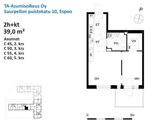 Right of occupancy apartment Espoo Henttaa 2 rooms