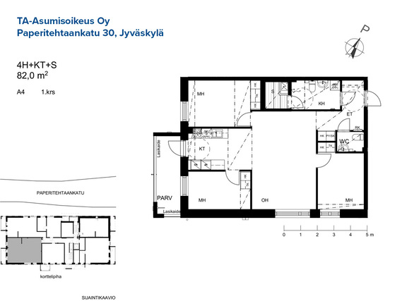 Right of occupancy apartment Jyväskylä Tourula 4 rooms