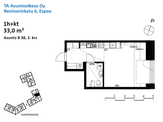Right of occupancy apartment Espoo Espoon keskus 1 room