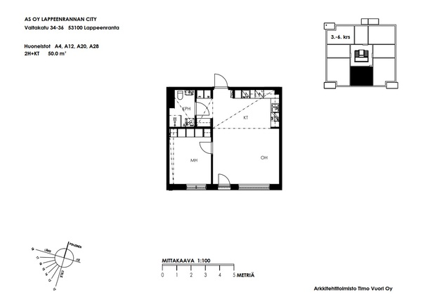 Rental Lappeenranta Keskusta 2 rooms Julkisivu pääkuva