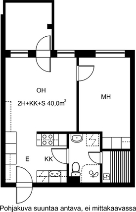 Vuokra-asunto Jyväskylä Kortepohja Kaksio Kylpyhuone