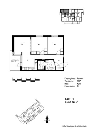 Rental Kuopio Petonen 3 rooms Julkisivu