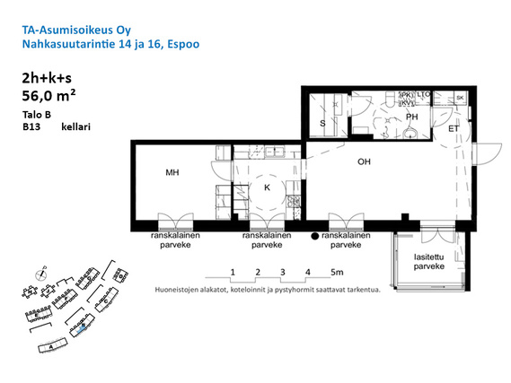Right of occupancy apartment Espoo Kurttila 2 rooms