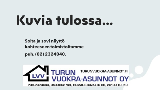 Vuokra-asunto Turku Luolavuori Kaksio Yleiskuva