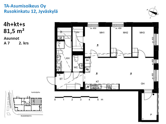 Asumisoikeusasunto Jyväskylä Tourula 4 huonetta