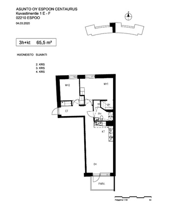 Rental Espoo Olari 3 rooms Kampanja