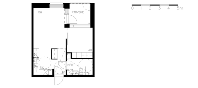 Vuokra-asunto Helsinki Jätkäsaari Kaksio B 26  Tyynenmerenkatu 3 B 26