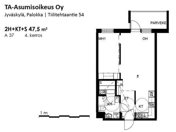 Right of occupancy apartment Jyväskylä Mannila 2 rooms