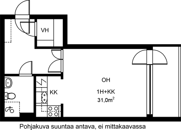 Vuokra-asunto Jyväskylä Keskusta Yksiö Julkisivukuva