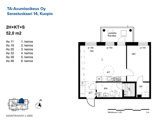 Asumisoikeusasunto Kuopio Savilahti Kaksio