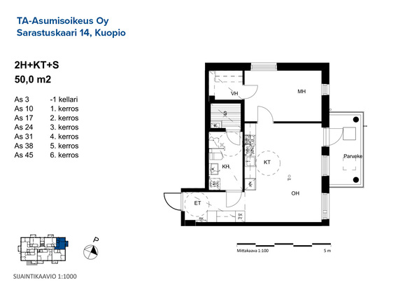 Asumisoikeusasunto Kuopio Savilahti Kaksio