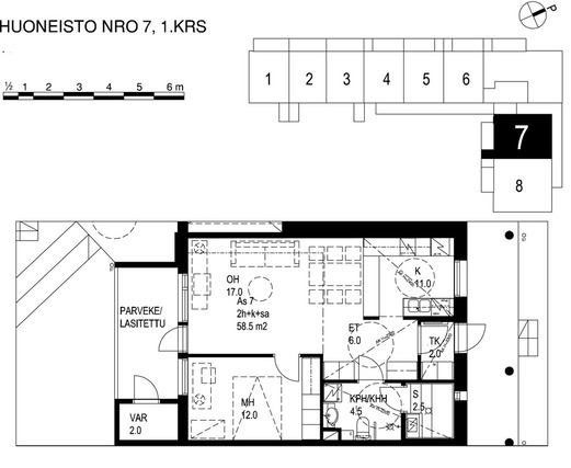 Vuokra-asunto Oulu Hiironen Kaksio