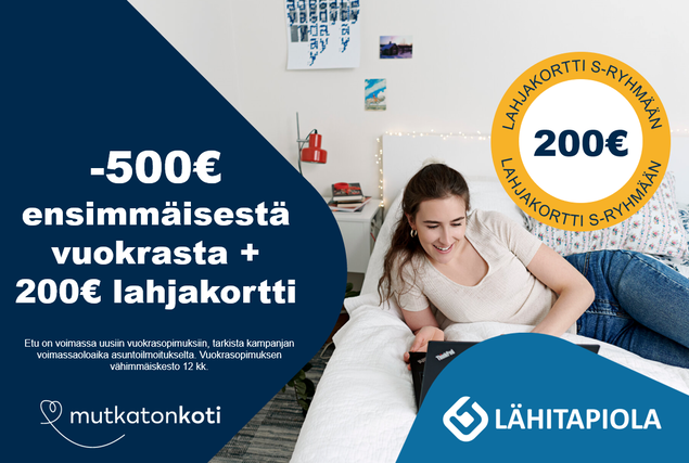 Rental Espoo Leppävaara 1 room Kampanja