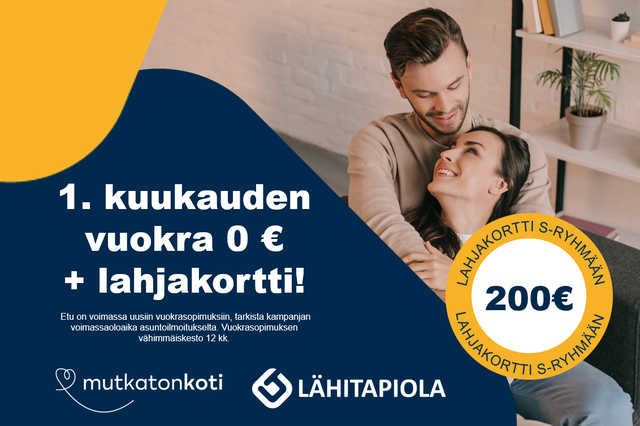 Vuokra-asunto Vantaa Tikkurila 3 huonetta kampanja