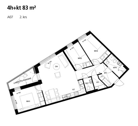 Vuokra-asunto Vantaa Kivistö 4 huonetta Yleiskuva