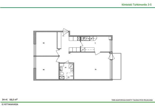 Rental Helsinki Roihuvuori 3 rooms Pääkuva