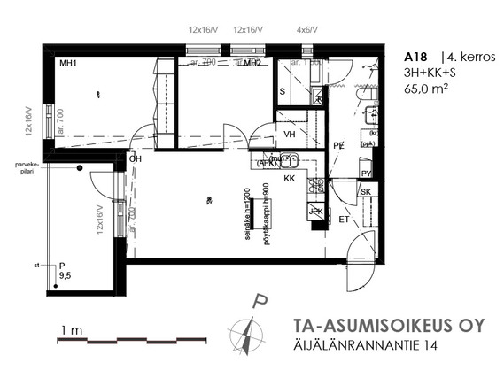 Right of occupancy apartment Jyväskylä Halssila 3 rooms