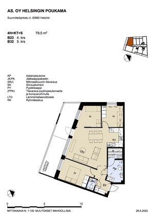 Vuokra-asunto Helsinki Herttoniemi 4 huonetta