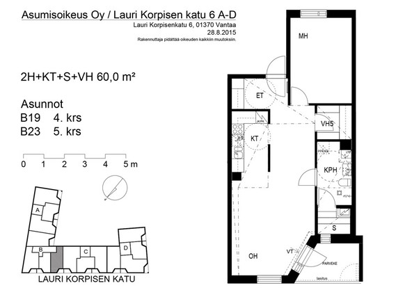 Right of occupancy apartment Vantaa Jokiniemi 2 rooms