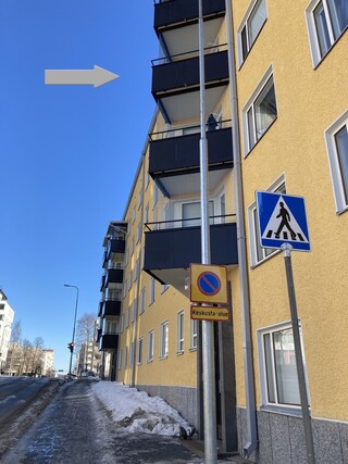Vuokra-asunto Jyväskylä Keskusta Yksiö Asunto on hissitalon 3 kerroksessa