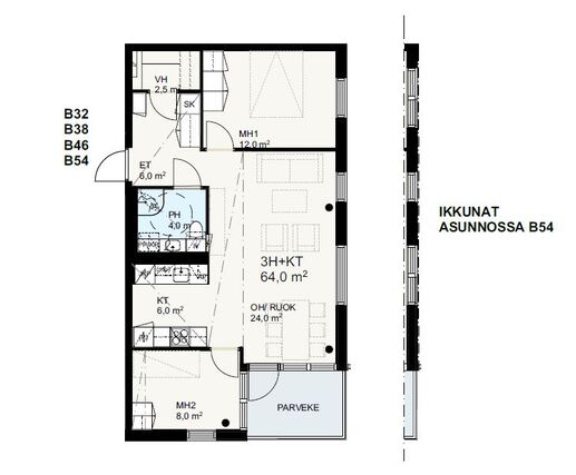 Vuokra-asunto Espoo Kilo 3 huonetta