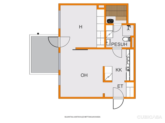 Rental Lappeenranta Harapainen 2 rooms Kampanja