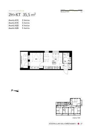 Right of occupancy apartment Sipoo Söderkulla 2 rooms