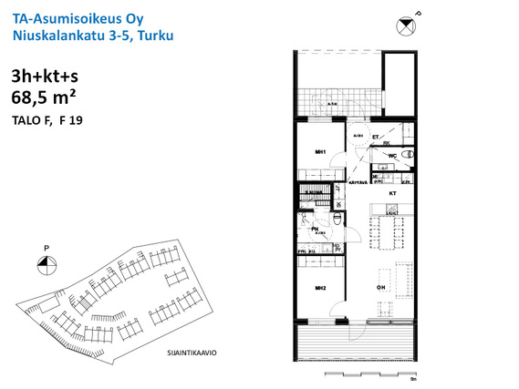 Asumisoikeusasunto Turku Räntämäki 3 huonetta