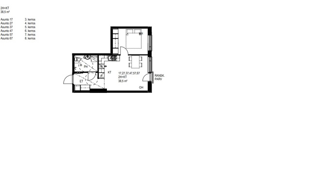Rental Tampere Kalevanrinne 2 rooms Julkisivu
