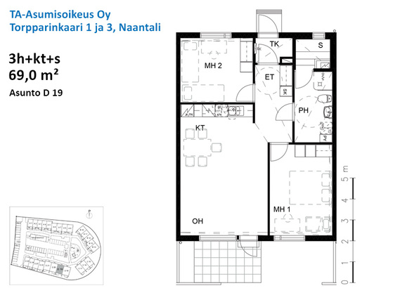 Right of occupancy apartment Naantali Tammisto 3 rooms