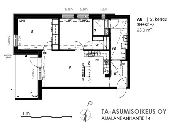 Asumisoikeusasunto Jyväskylä Halssila 3 huonetta
