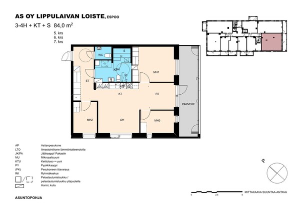 Rental Espoo Espoonlahti 4 rooms Julkisivu