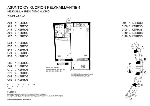 Rental Kuopio Puijonlaakso 2 rooms