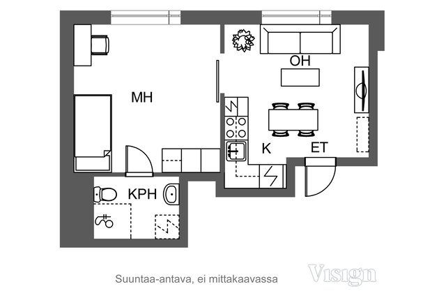 Rental Kuopio Itkonniemi 2 rooms Julkisivukuva