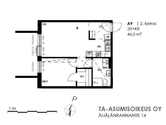Right of occupancy apartment Jyväskylä Halssila 2 rooms