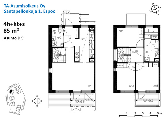Right of occupancy apartment Espoo Saunalahti 4 rooms