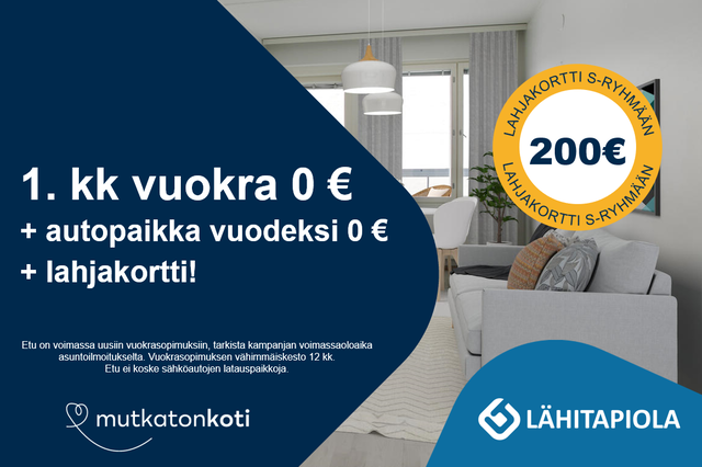 Rental Espoo Kilo 2 rooms Kampanja