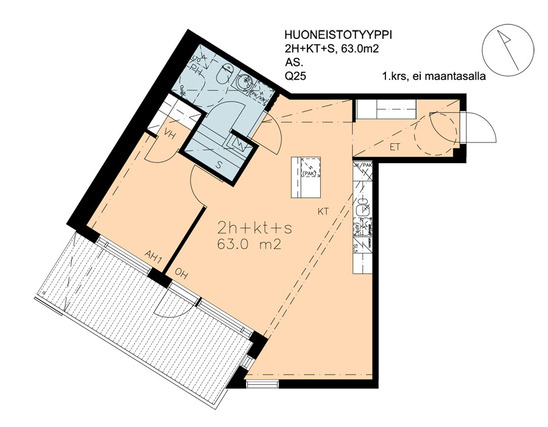 Right of occupancy apartment Espoo Espoon keskus 2 rooms