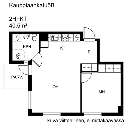 Vuokra-asunto Helsinki Katajanokka Kaksio Kampanjakuva