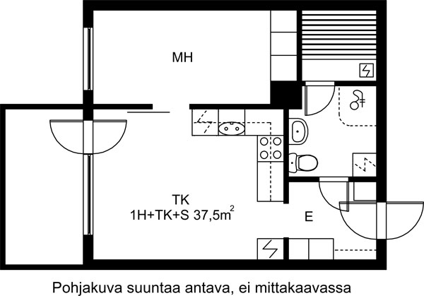 Vuokra-asunto Oulu Kaijonharju Yksiö Julkisivukuva