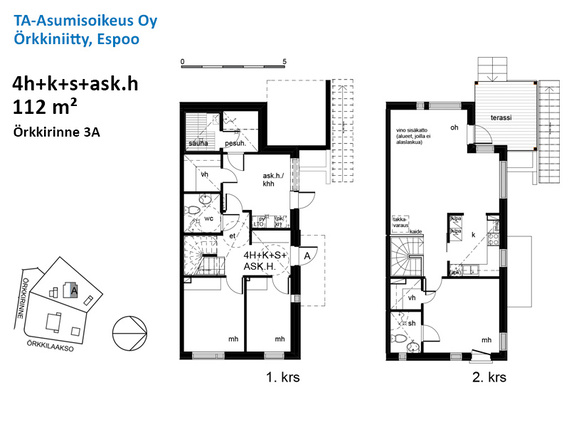Right of occupancy apartment Espoo Kalajärvi 4 rooms