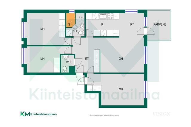 Vuokra-asunto Espoo Kirkkojärvi 4 huonetta Yhtiön leikkipaikka
