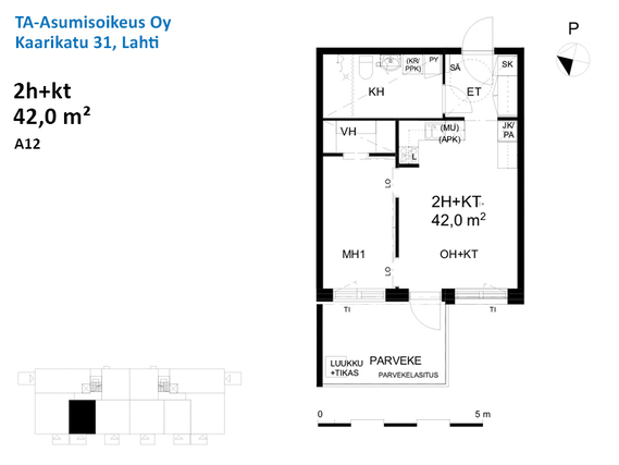 Right of occupancy apartment Lahti Asemantausta 2 rooms