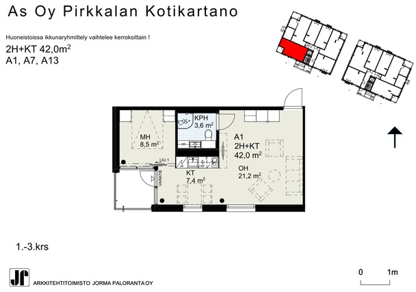 Rental Pirkkala Kyösti 2 rooms Julkisivukuva