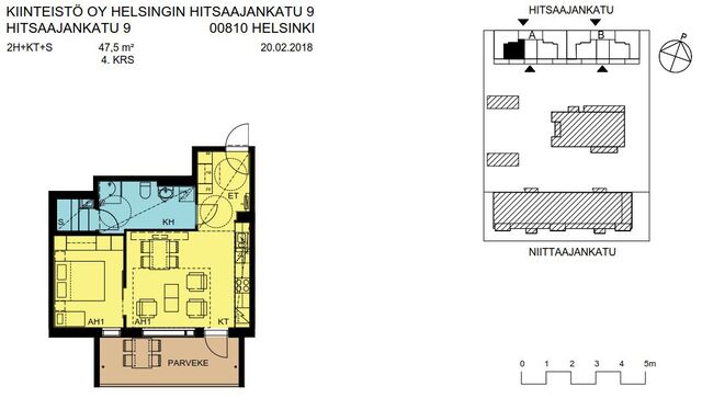 Vuokra-asunto Helsinki Herttoniemenranta Kaksio Pääkuva